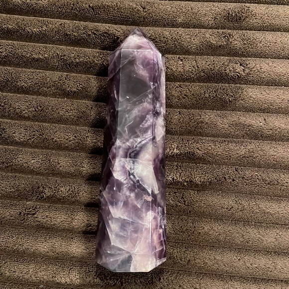 Stunning XXL Fluorite 6 sided Obelisk Reiki Tower Point - Picture 2 of 6